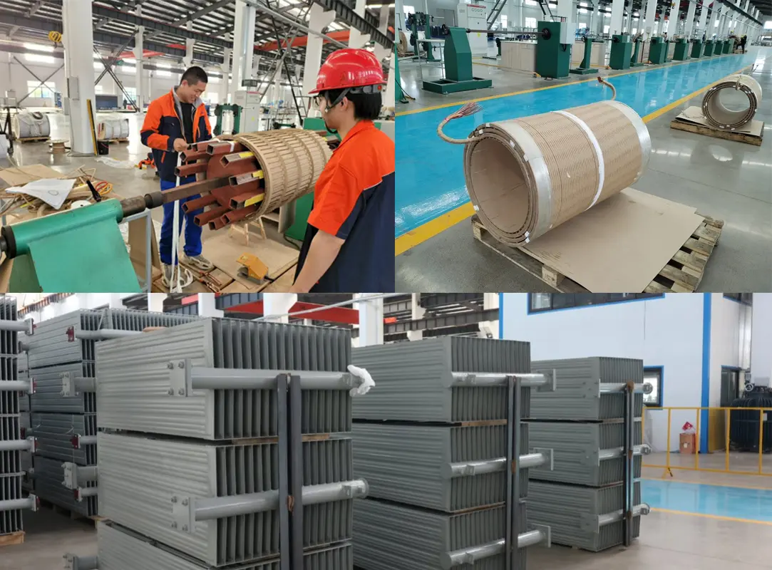 Transformer coil, winding, radiator