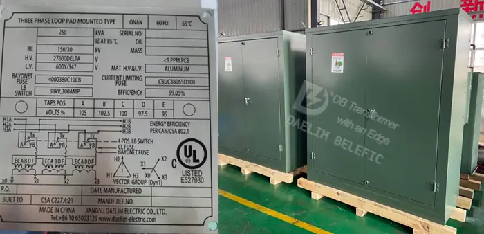 250kva transformer weigh