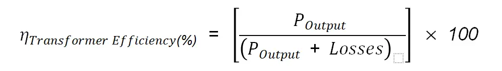 transformer efficiency formula